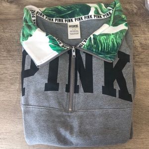 VS Pink Lounge Quarter Zip